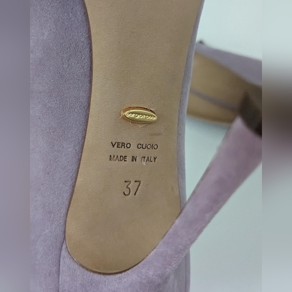 SERGIO ROSSI Godiva Lilac Suede Heels Pumps - Picture 8 of 10